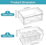 Vtopmart Set of 2 Stackable Storage Drawers Clear Acrylic Organiser view 2