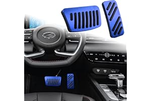 ANFOKAS Compatible with Hyundai Elantra Accent Loniq Kona Venus Compatible with Kia Forte NIRO Rio Sedona Seltos Soul Accessories Sporty Anti-Slip Foot Pedal Covers Pedals Pads -Blue