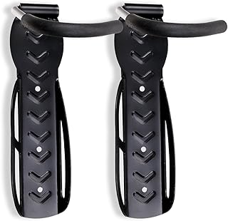 Schramm® 2 Stück Fahrradhalter Wandhalterung in 6 Farben wählbar Fahrradhalterung für 2 Fahrräder Wandhalterungen Wand Halterungen Halterung Fahrradständer, Farbe:schwarz
