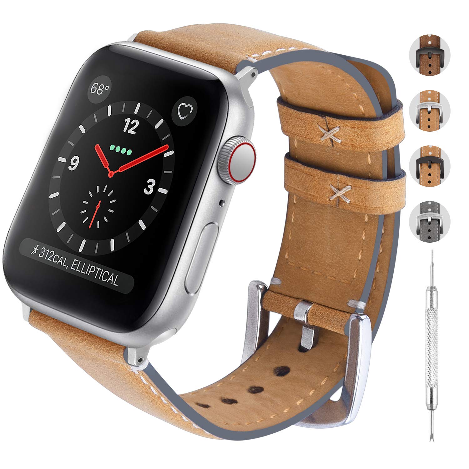 Fullmosa Compatible Apple Watch Band 38mm 40mm 42mm 44mm Series  SE/6/5/4/3/2/1, Stainless Steel Metal For Apple Watch Bands, 38mm 40mm  Black - Bjollys.com