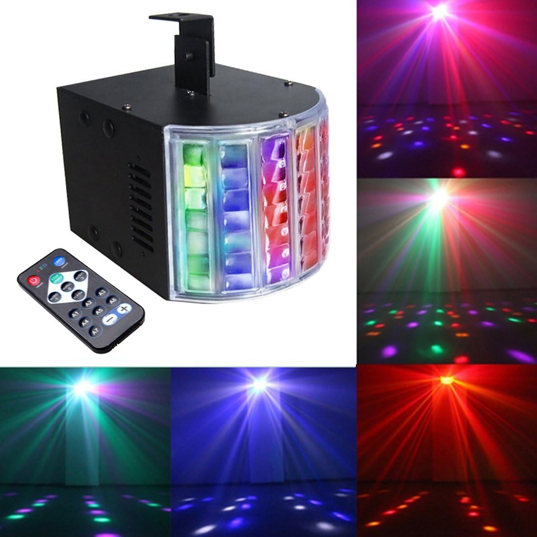 Mini Led Derby Effect Lights Spooboola DJ Disco Party Lights for Stage Lighting with Remote Control for Dancing Xmas Gift Thanksgiving KTV Bar Vocal Concert Birthday