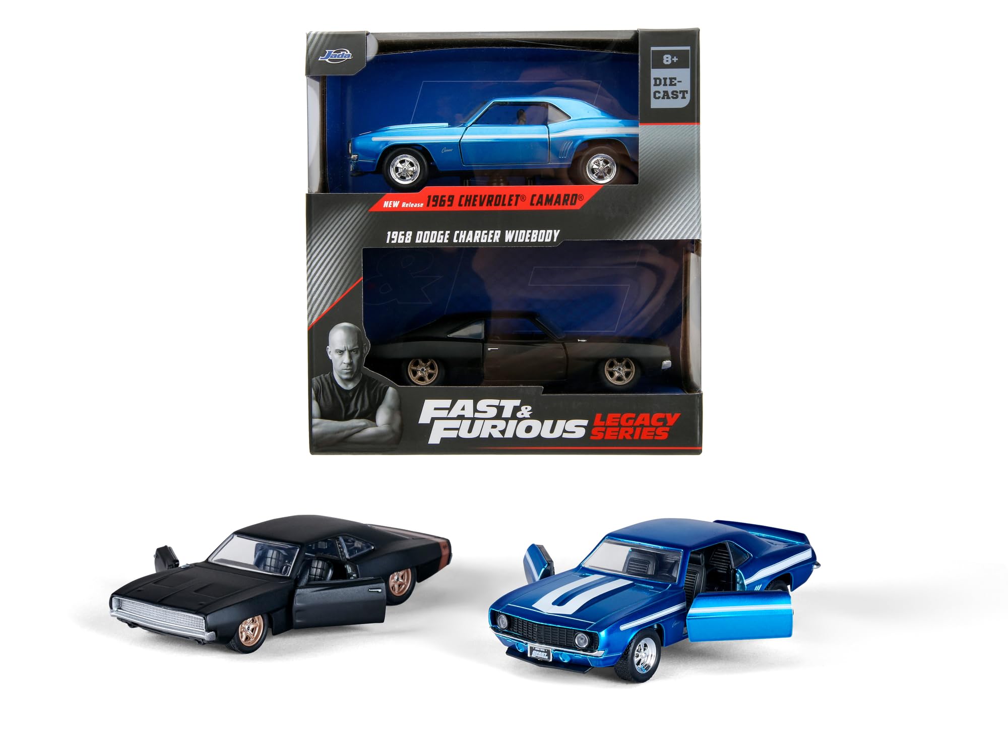Modellino Auto Jada 1/32 Fast&Furious 1968 Dodge Charger Widebody Matte Black