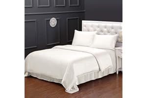 Lilysilk 1002-01-USCK 19 Momme Silk Duvet/Quilt/Comforter Cover, California King (110" x 96"), Ivory