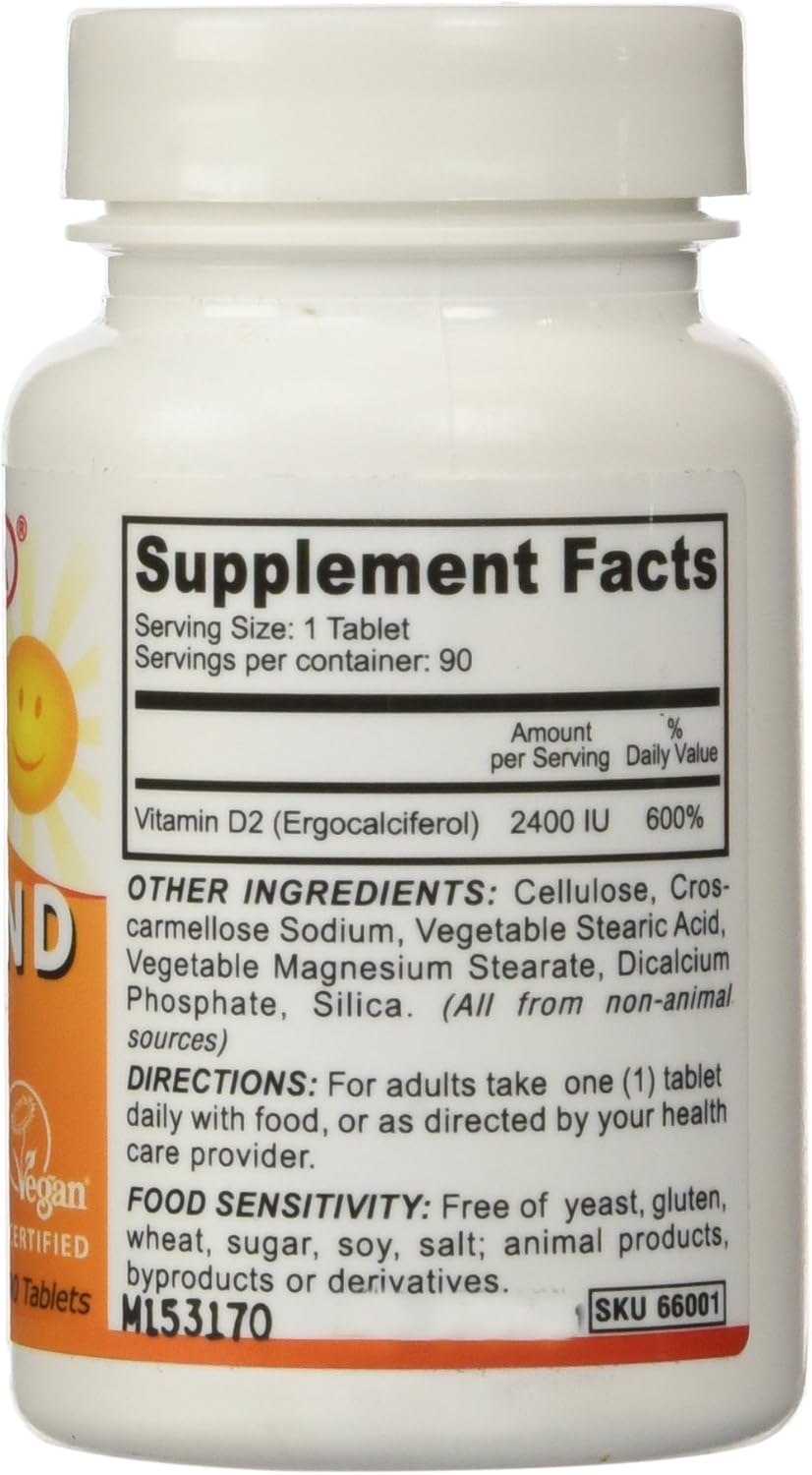 Deva Vegan Vitamins Vegan Vitamin D 2400 IU, 90-Count - 90 ...
