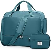 Travel Duffel Bags for Women, Carry-on Overnight Weekender Bag with Wet Pocket & Toiletry Bag, For Spirit Airlines 18x14x8 Personal Item Bag