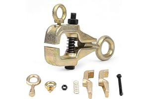 MOTOCOCHE 5 Ton 2 Way Auto Body Pull Clamp Frame Pulling Clamp with Self Tightening Grips for Top & Straight Repair Tool Kit