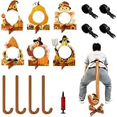 32PCS Fall Tail Party Game for Adults Family Party Games | 24 Fall Card Ring, 4 Tails, and 4 belts, Funny Family Night Activities for Outdoors Indoors Holiday Carnival Activities