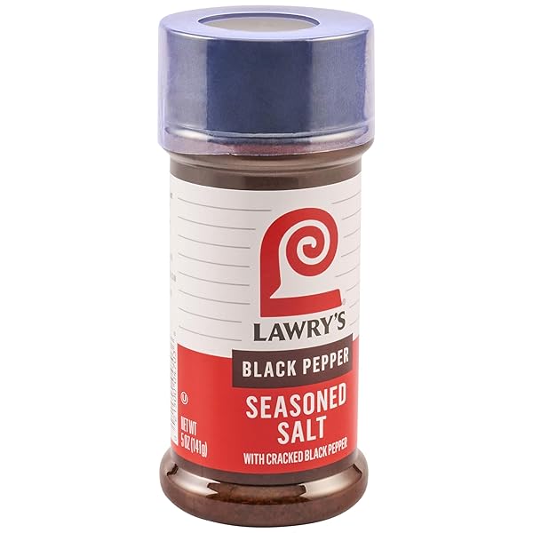LAWRY’S BLACK PEPPER SEASONED SALT, 5 OZ
