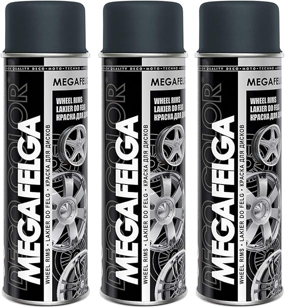 Fahrzeugteile Hoffmann 3er Sparpack 500ml Felgenlack Felgen Farbe GRAU