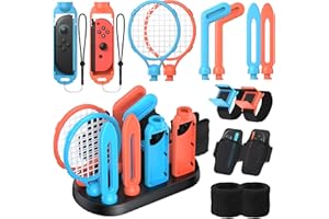 [Switch 1/2 Compatible] FASTSNAIL Sports Accessories Bundle for Nintendo Switch 2/Switch 1/OLED for Joy-con 2, Storage and Or