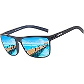 ZENOTTIC Polarized Sunglasses for Men Lightweight TR90 Frame UV400 Protection Square Sun Glasses