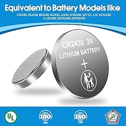 volkate CR2430 Battery, 3V Lithium Coin Battery 10