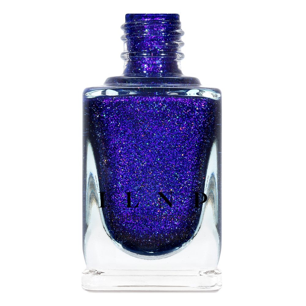 Amazon Com Ilnp Downpour Bold Indigo Blue Holographic Nail Polish Beauty