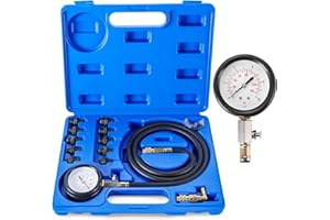 NYXOVA Oil Pressure Tester Kit, Professional Oil Pressure Gauge Tool for Engine Diagnostic Test, 0-140 PSI Engine Oil Pressur