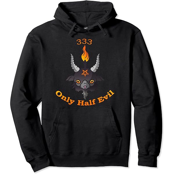 Amazon.com: 333 Only Half Evil Zip Hoodie : Clothing, Shoes & Jewelry