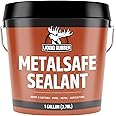Liquid Rubber MetalSafe Sealant - Metal Roof Waterproof Membrane Coating and Corrosion Protection, Solar Resistant, Indoor and Outdoor Use, Easy to Apply, 1 Gallon, Black