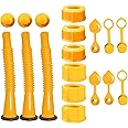 Gas Can Spout Replacement, Gas Can Nozzle,(3 Kit-Yellow) Suitable for Most 1/2/5/10 gal Oil cans. Durable. The Thickened Oil 