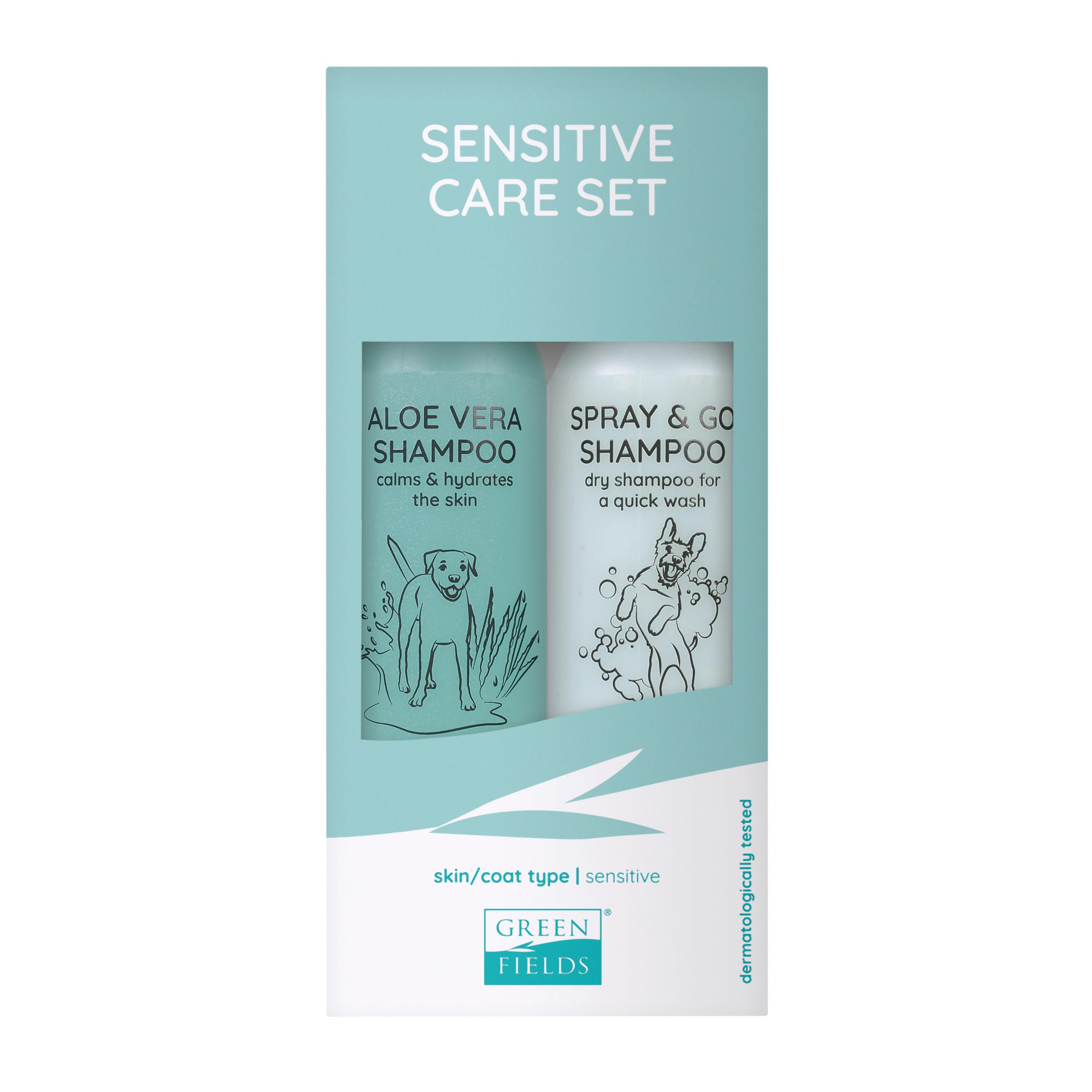 Greenfields Aloe Vera Sensitive Care Set, 250 ml, Pack of 2