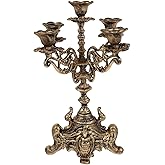 Metal Candle Holder 5 Arms Candle Stand for Christmas Wedding Centerpiece Holiday Party Candelabra Decoration 12 inch