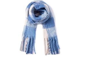 TUSHUSTY Winter Women Chunky Scarf Warm Blanket Big Thick Large Oversized Wrap Colorful Long Solid Scarves