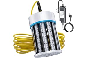 Tendelux Ultra-Bright Underwater Fishing Light, 110V & 12V Green LED Submersible Light Attractants for Docks, Boats or Kayaks, IP68 Rated for Fresh & Salt Water (30ft Cable)