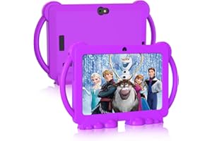 YOBANSE Kids Tablet, 7 inch Tablet for Kids 3GB RAM 32GB ROM Android 11.0 Toddler Tablet with Bluetooth, WiFi, GMS, Parental Control, Dual Camera, Shockproof Case, Educational, Games(Purple)