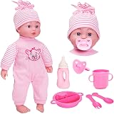 Molly Dolly 40cm Talking Baby Doll with Feeding Accessories Set view 8