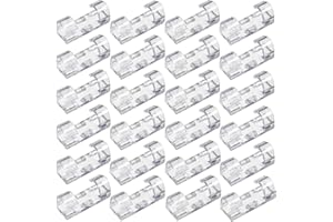 Clear Adhesive Cable Clips, Nylon Wire Holders for Desk, Wall, Car, and Light Cord Organization, 20-Pack Indoor and Outdoor U