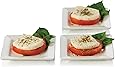 Libbey Just Tasting Square Plate Set, Ceramic, 13 Pcs (12 Plates and 1 Recipe Card)