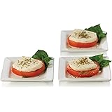 Libbey Just Tasting Square Plate Set, Ceramic, 13 Pcs (12 Plates and 1 Recipe Card)