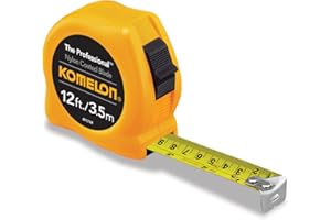 Komelon 4912IM The Professional 12-Foot Inch/Metric Scale Power Tape, Yellow