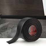 Zayejod 2M Laminate Threshold Transition Strip PVC Door Bar Black 5cm