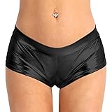 CHICTRY Women Metallic Low Rise Booty Shorts Boxer