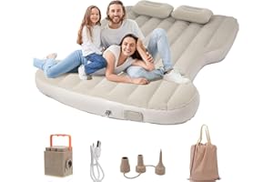 Focmot for Tesla Model Y Air Mattress, Self Inflating Car Camping Mattress with Wireless Charging Air Pump, 2 Pillows, Storage Bag, Sleeping Mat for Tesla Model Y Accessories 2020-2024 2025