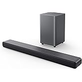 TCL S55H S Class 2.1 Channel Sound Bar with Dolby Atmos, DTS Virtual:X, Wireless Subwoofer, Bluetooth Music Streaming, and Au