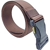 ELTACASUX Men's Belt,Nylon Belts for Men with Plastic Buckle,Quick Release Tactical Belt,Sliding Ring Buckle