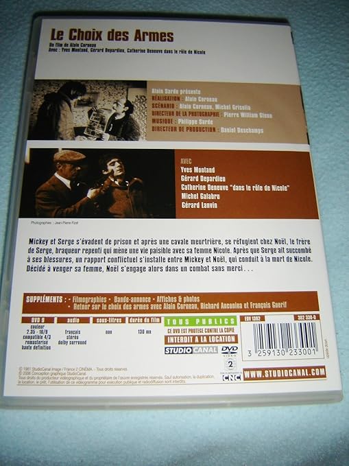 Amazon Com Le Choix Des Armes 1981 Choice Of Arms Yves Montand Gerard Depardieu Alain Corneau Movies Tv
