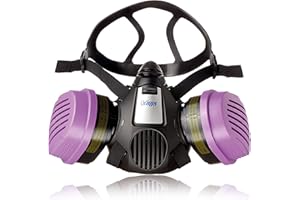 Dräger X-plore 3500 Respirator Mask Multi-Gas/P100 Combination Cartridge (OV/AG/HF/FM/CD/AM/MA/HS/P100) NIOSH-certified Half-Mask for Painting, Chemicals, Construction