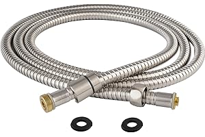Hibbent All Metal Shower Hose, 90 Inch Stainless Steel Extra Long Bathroom Shower Hose Replacement, Anti-Twist Flexible Handh