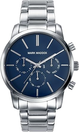 Mark Maddox HM0006-37 - Reloj de Cuarzo para Hombre, Correa de Metal Color Plateado