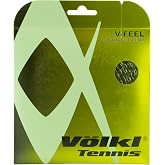 V&ouml;lkl V-Feel Tennis String Set-17G-Black/Silver Spiral