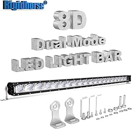 LED Light Bar Rigidhorse 47 Inch 400W 8D Dual-Model Light Bar DRL/Night Light Spot Light For SUV Truck ATV Pickup