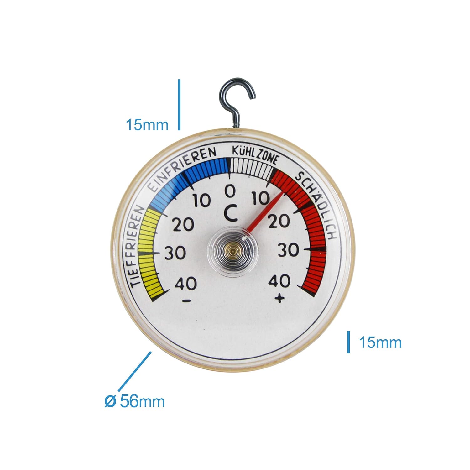 Lantelme - Termómetro analógico nevera adhesivo bimetálico ...