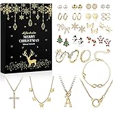 MJartoria Advent Calendar for Women - Trendy Gold Jewelry 24 Days Christmas Countdown Advent Calendar Gold Necklaces Bracelets Earrings Dainty Jewelry Surprise Gifts