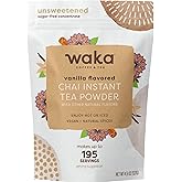 Waka Vanilla Chai Tea Powder Mix - 100% Tea Leaves from India, Natural Spices, Unsweetened Vegan Tea Powder - No Sugar, No Additives, Up to 195 Cups (4.5oz Pouch, 195 Servings)