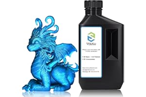 YOUSU 3D Printer Metallic Resin,Fast Curing 3D Metal Printing Resin 1KG, Magical Metallic Effect Photopolymer Resin for LCD DLP 3D Printing (1000g,Metal Blue Zine)