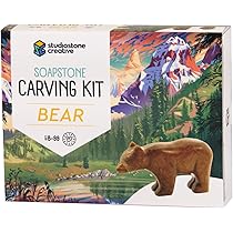 STUDIOSTONE DIY Orca Sculpture Kit - Soapstone Carving Craft Kit For Kids & Adults