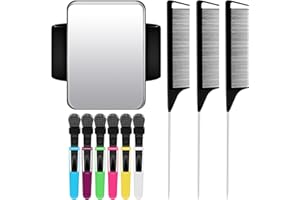 Geiserailie 10 Pcs Hair Styling Tools Set Magnetic Gel & Silicone Wristband for Stylists and Braiders, Wrist Strap, 3 Rat Tai