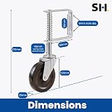 Select Hardware 4" Heavy Duty Swivel Gate Castor Wheel - Spring Loaded Black view 3