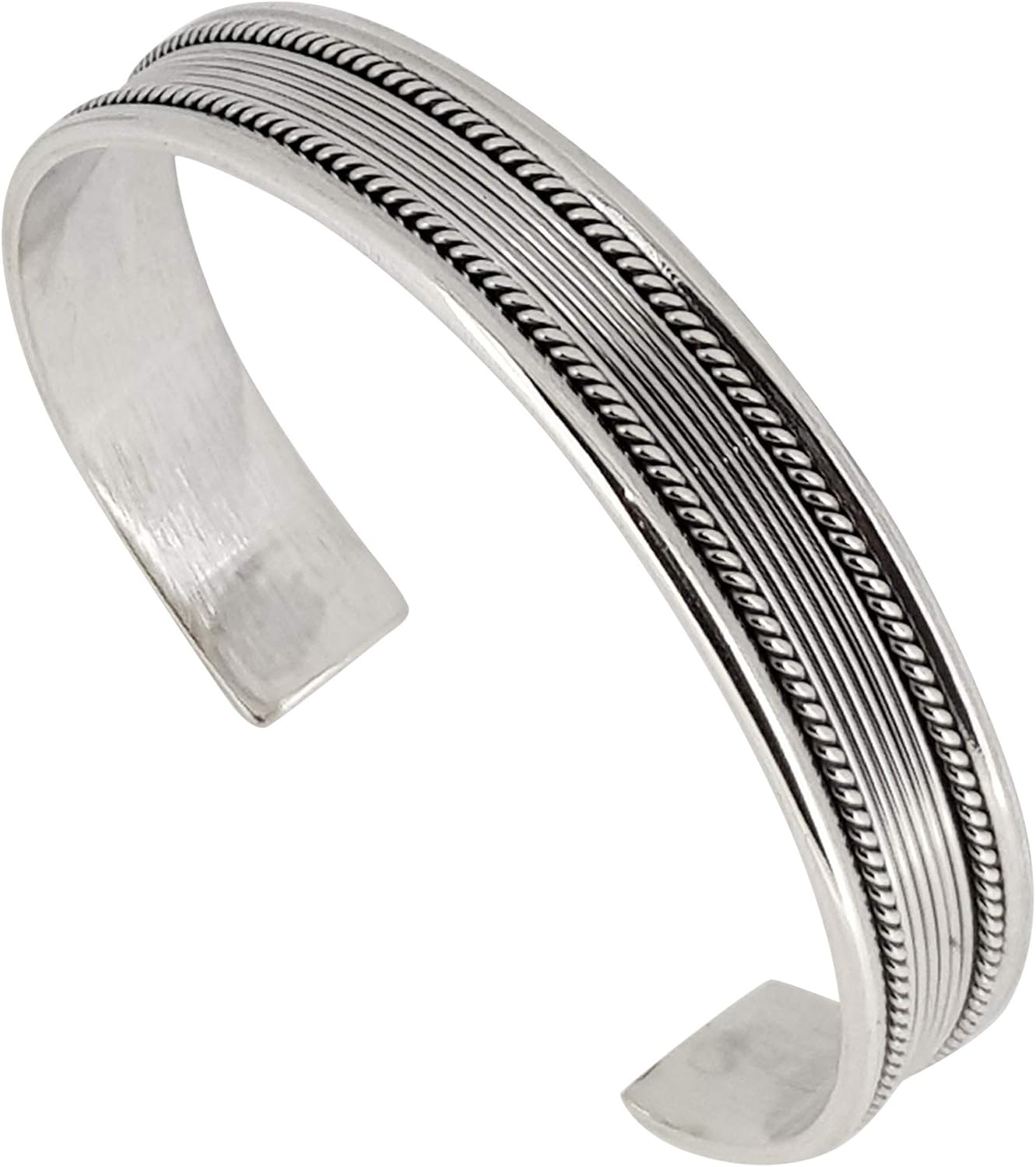 TreasureBay Massiver 925 Sterling Silber Armreif Armband Herren Silber ...